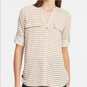 Calvin Klein Striped Buttondown Top